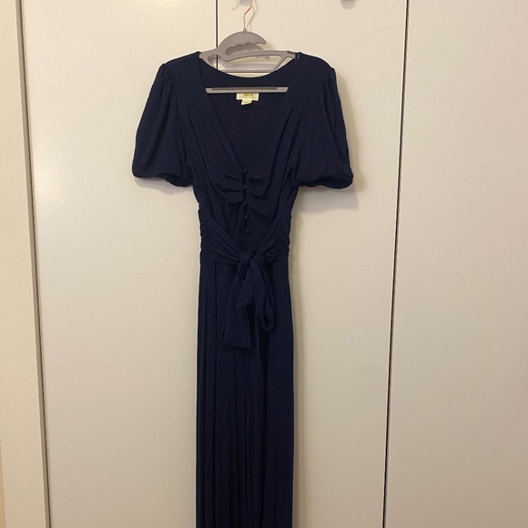 Anthropologie- Maeve- Navy Jumpsuit - Picture 4 of 4